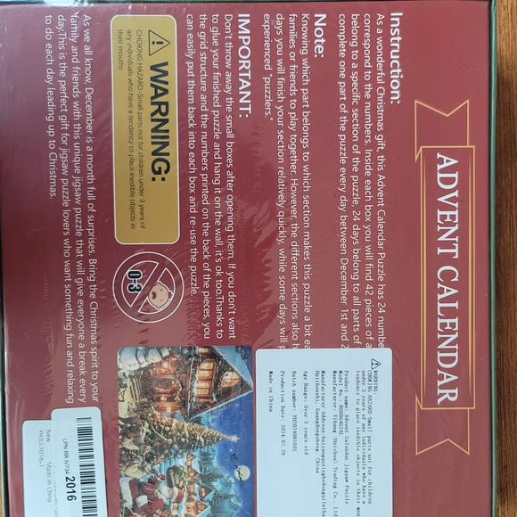 Advent Calendar Jigsaw Puzzle Christmas Sealed NIB - Picture 4 of 4